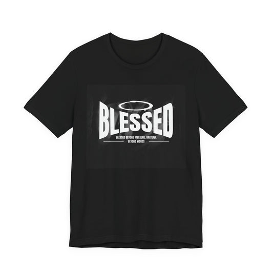 Blessed Halo Tee — Spiritual Black T‑Shirt