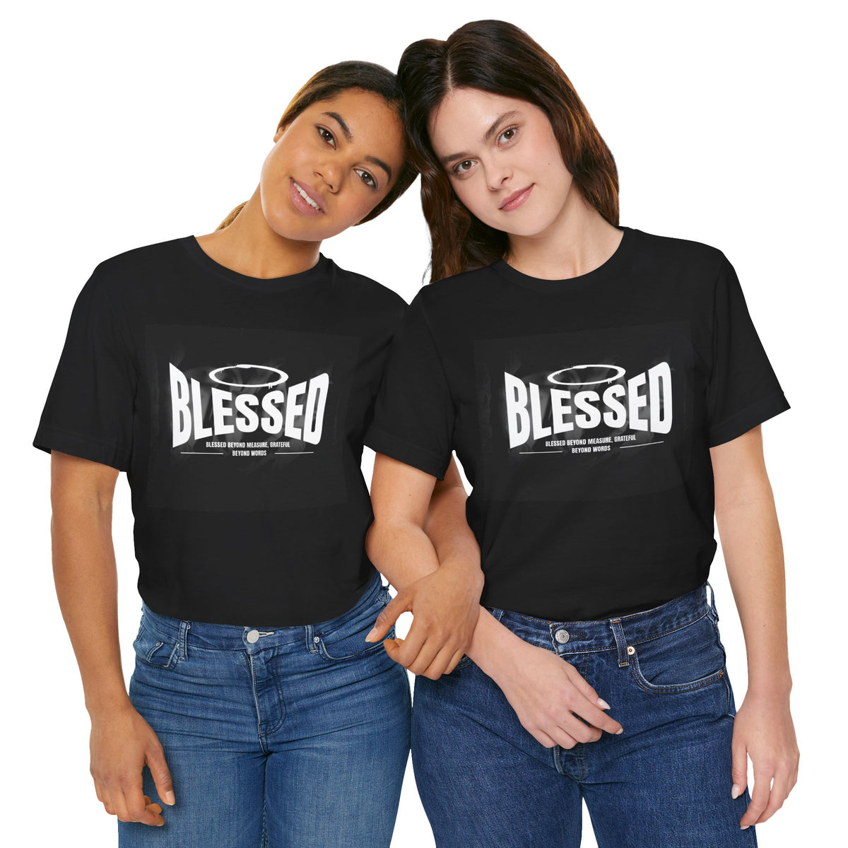 Blessed Halo Tee — Spiritual Black T‑Shirt