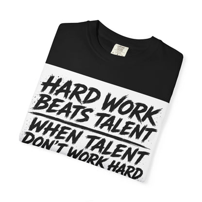 Hard Work Beats Talent Tee White