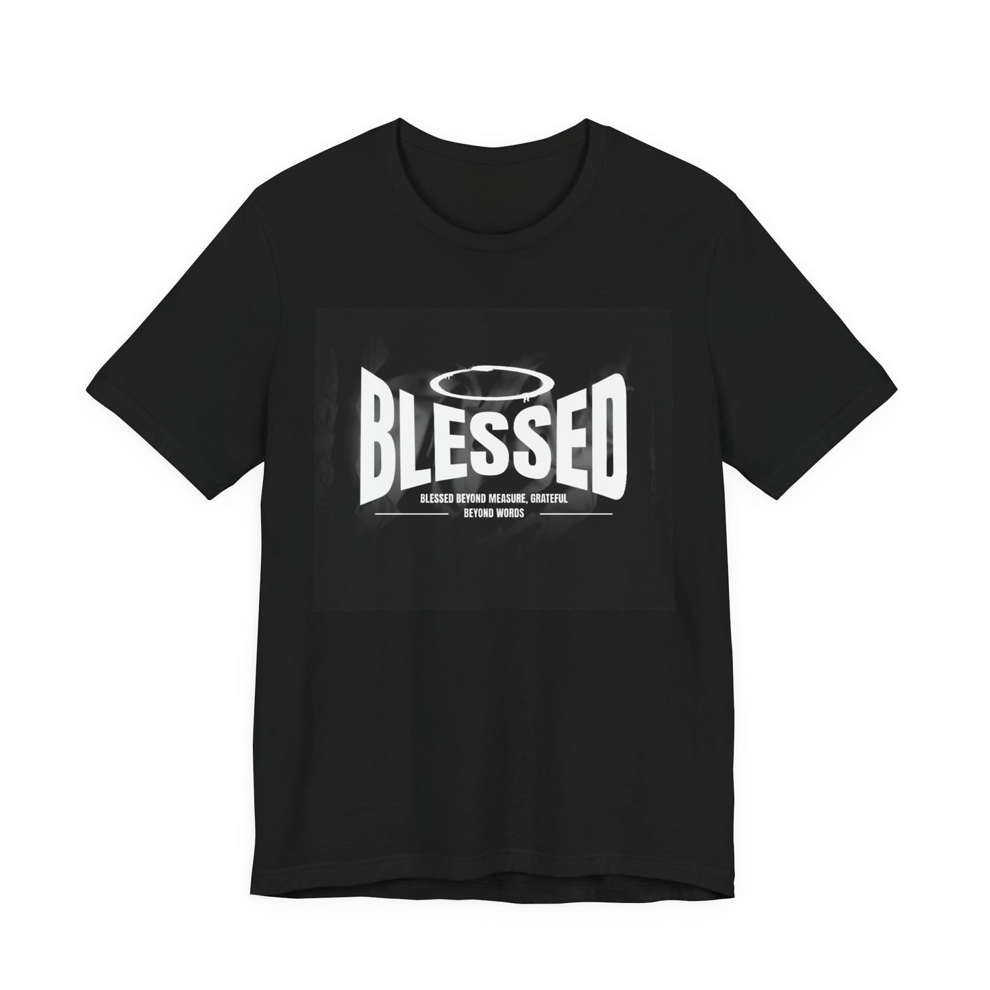 Blessed Halo Tee — Spiritual Black T‑Shirt