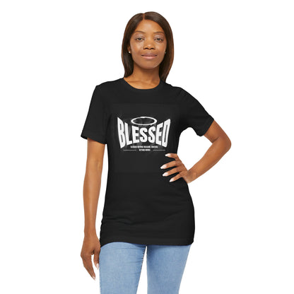 Blessed Halo Tee — Spiritual Black T‑Shirt