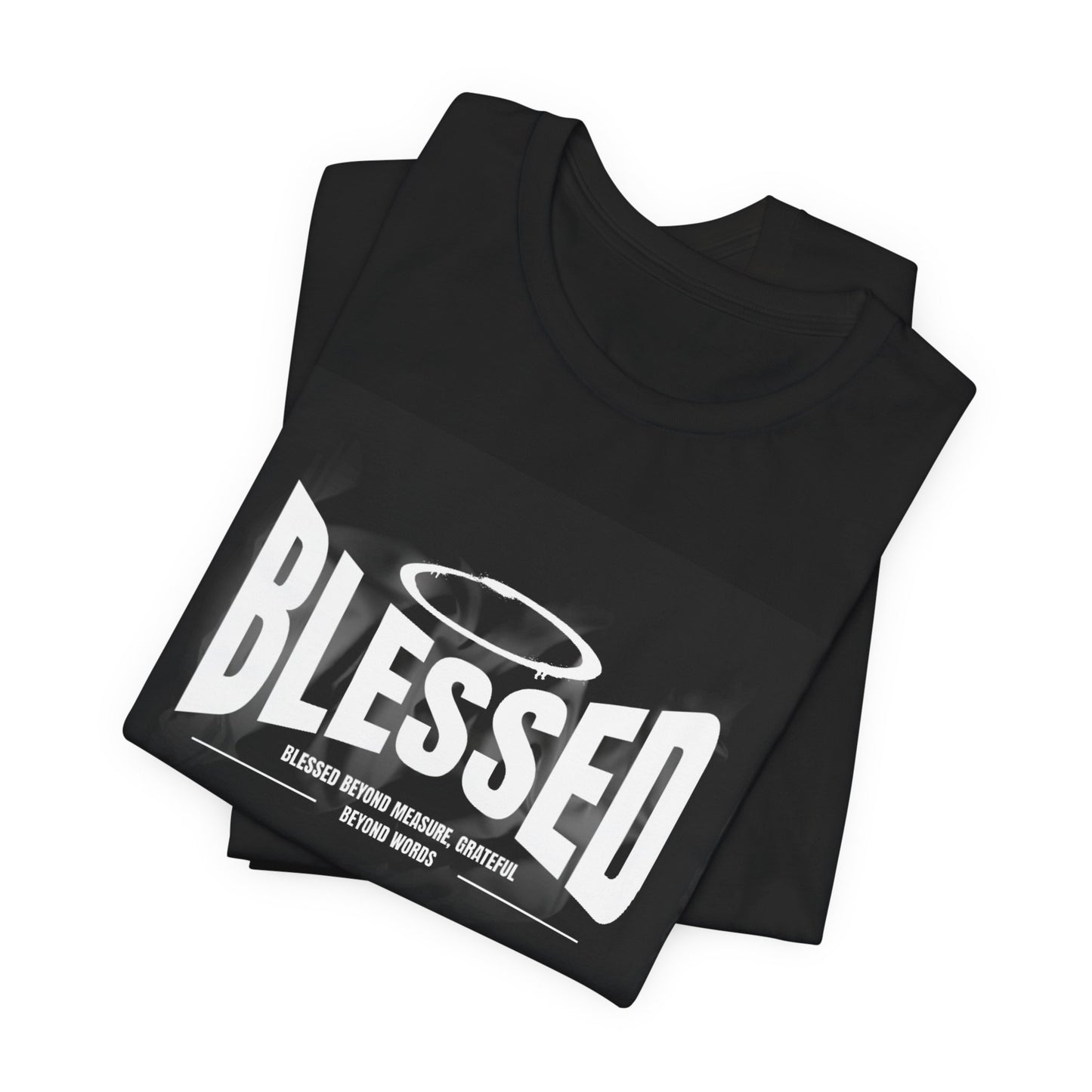 Blessed Halo Tee — Spiritual Black T‑Shirt