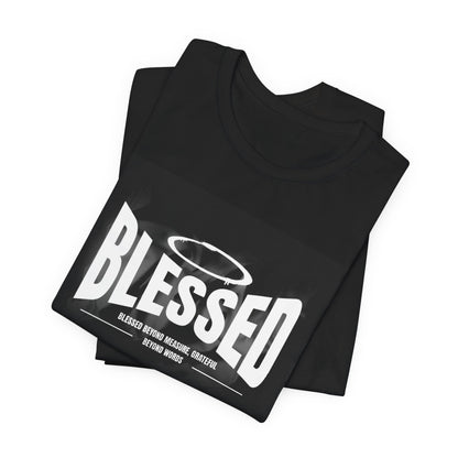Blessed Halo Tee — Spiritual Black T‑Shirt