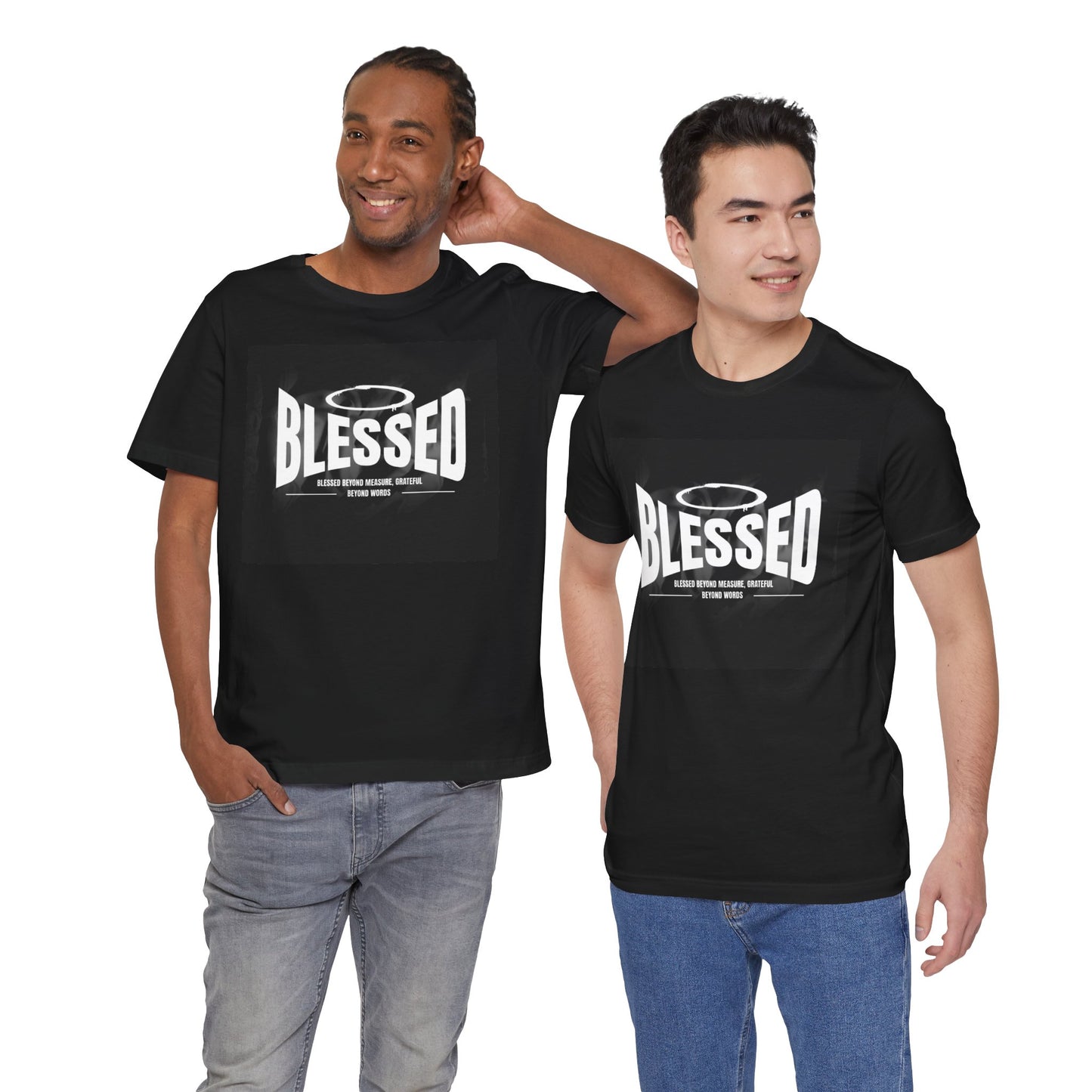 Blessed Halo Tee — Spiritual Black T‑Shirt